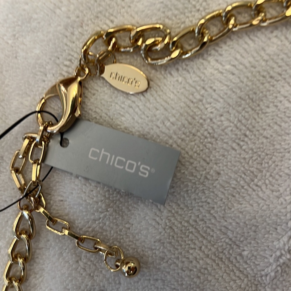 NWT chico gold and stone necklace - Picture 2 of 5